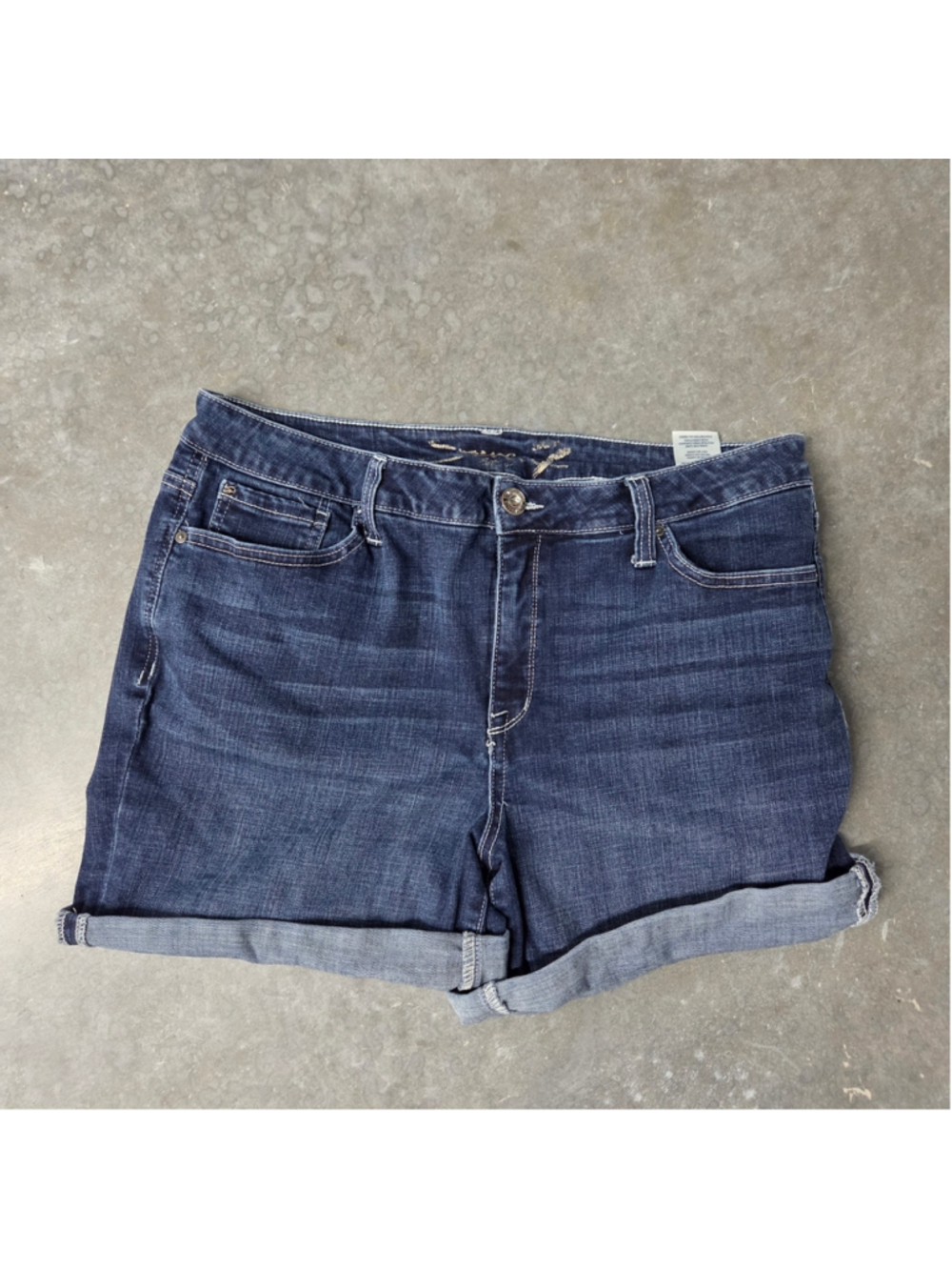 Seven7 Dark Blue Denim Jean Shorts Size 16